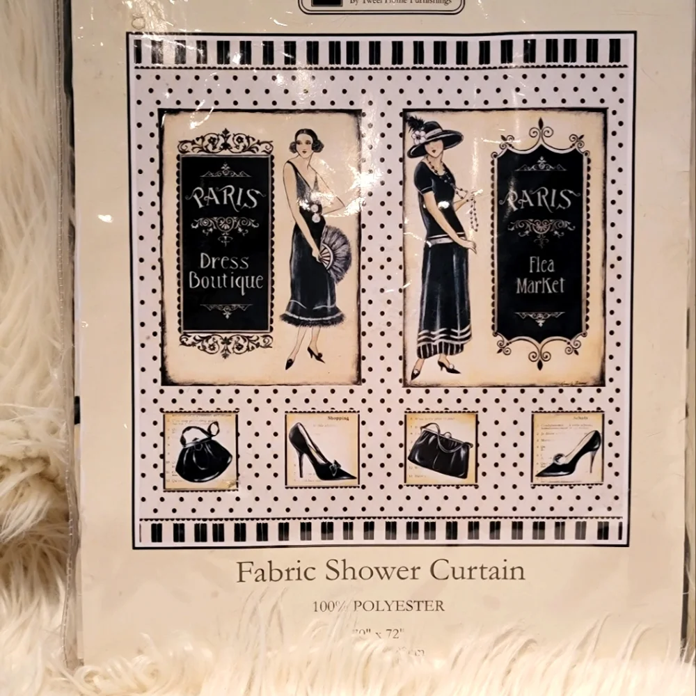 NWT Paris Dress Shower Curtain 70×72